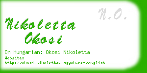 nikoletta okosi business card